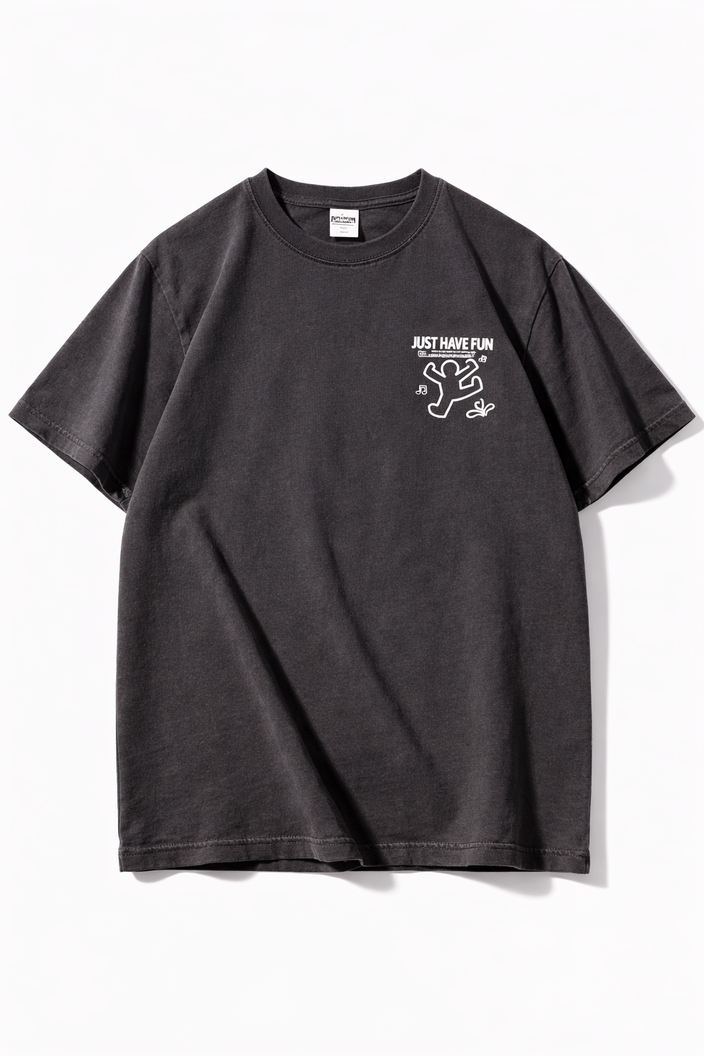 Mad Rakkoon “Just Have Fun” Oversized T-Shirt – 240 GSM Heavyweight Cotton | Premium Relaxed Fit Back Print Tee