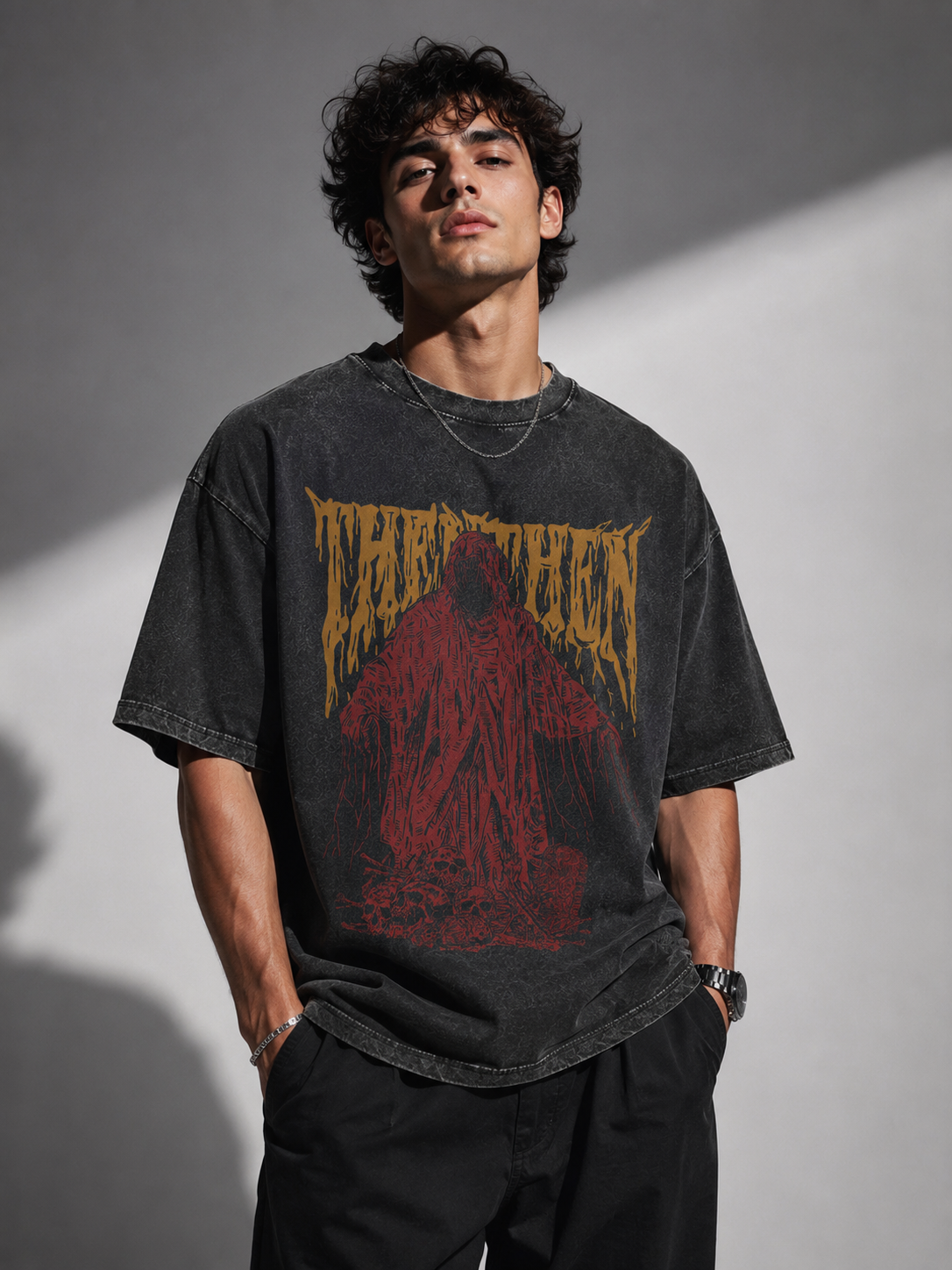 Reaper Acid Wash Graphic T-Shirt
