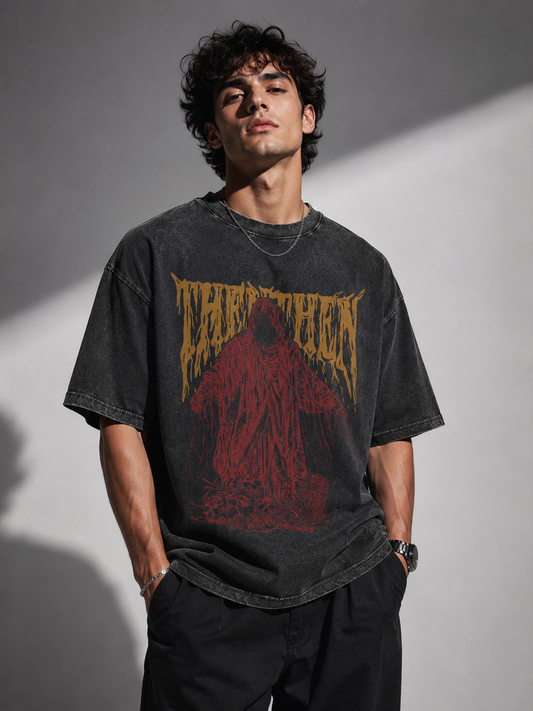 Reaper Acid Wash Graphic T-Shirt