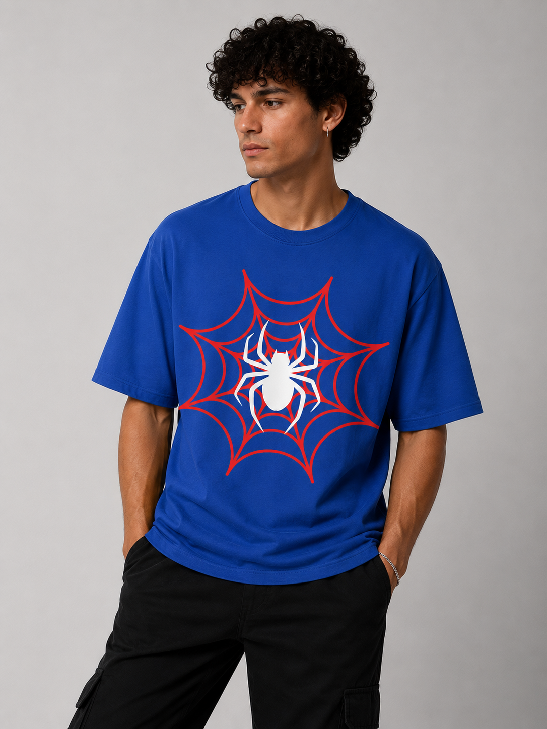 Blue Cotton T shirt