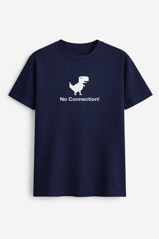 No Connection Graphic T-Shirt – Men’s Minimal Tech Humor Tee
