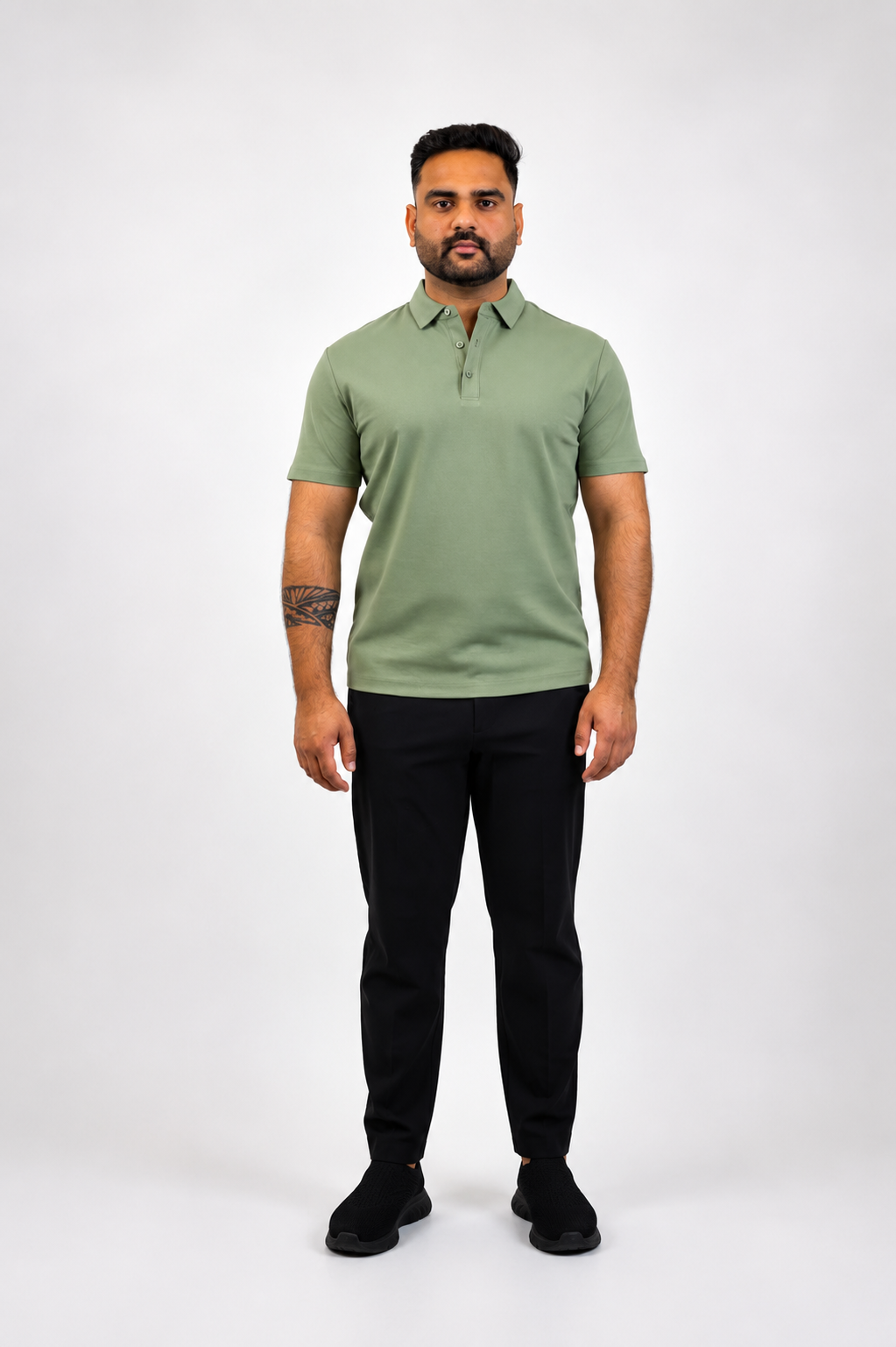 Green Relaxed Fit Polo T shirt