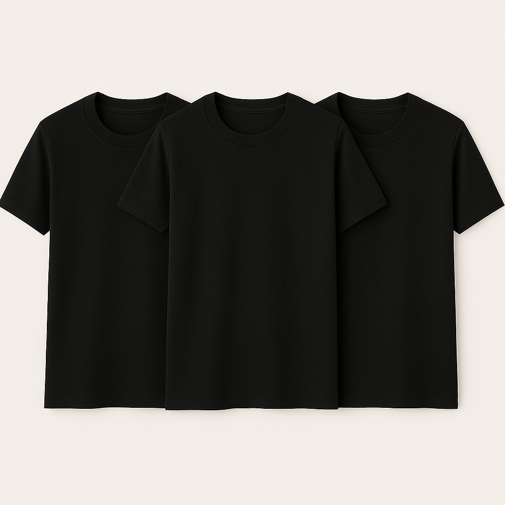 Classic Black T-Shirt Set (3-Pack) – Mad Rakkoon Premium Basics