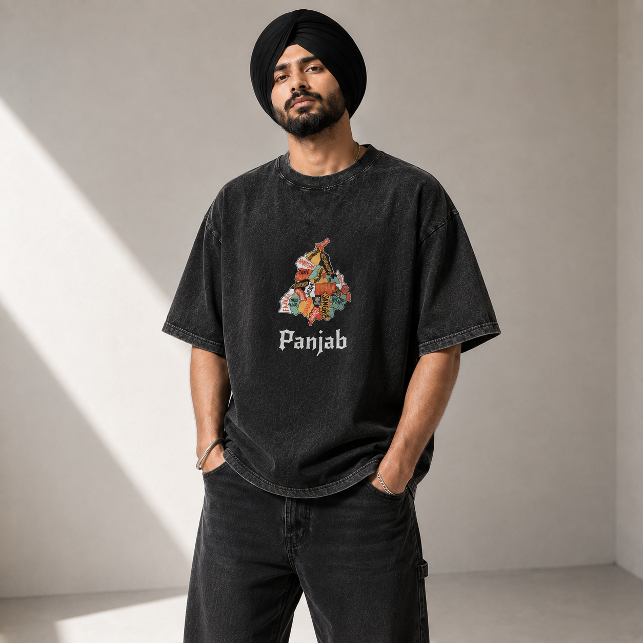 Punjab Districts Embroidered Patch T-Shirt