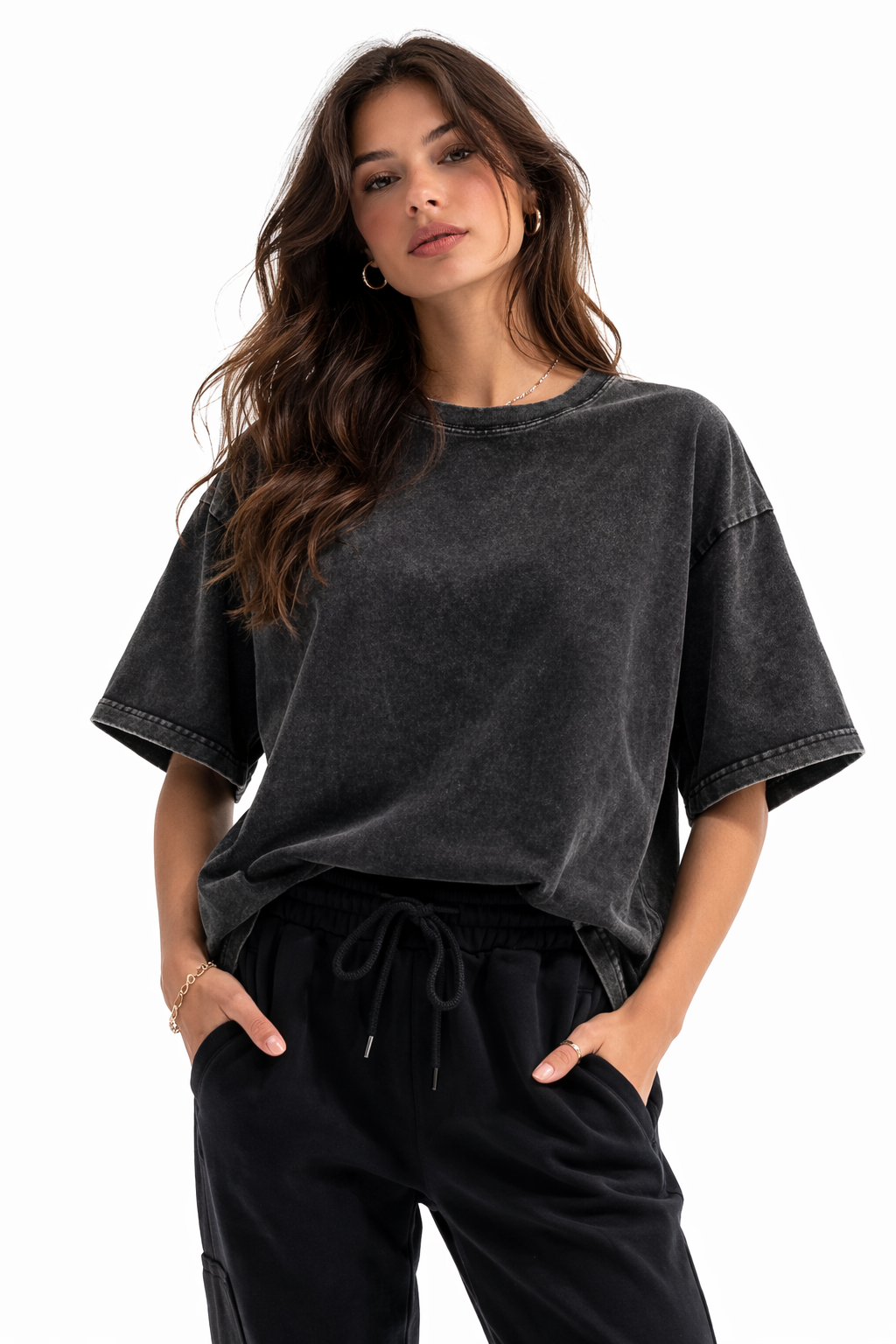 Acid Wash  Oversized T-Shirt 100% Pure Cotton – 240 GSM Heavyweight Relaxed Fit