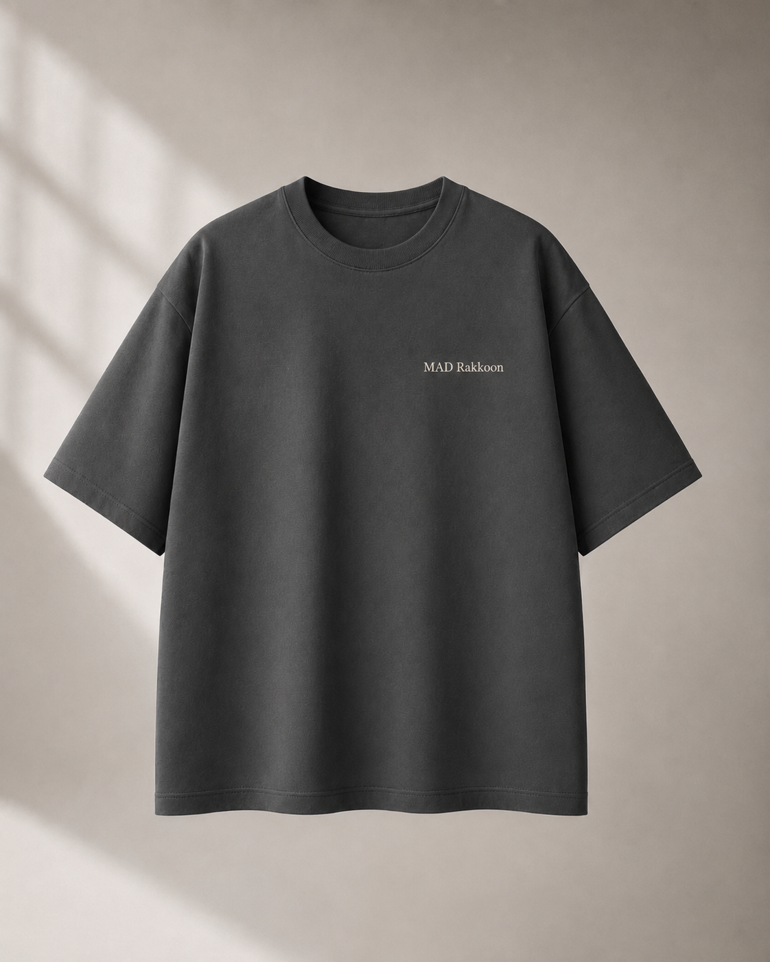 Serpent & Floral Graphic Charcoal Oversized T-Shirt