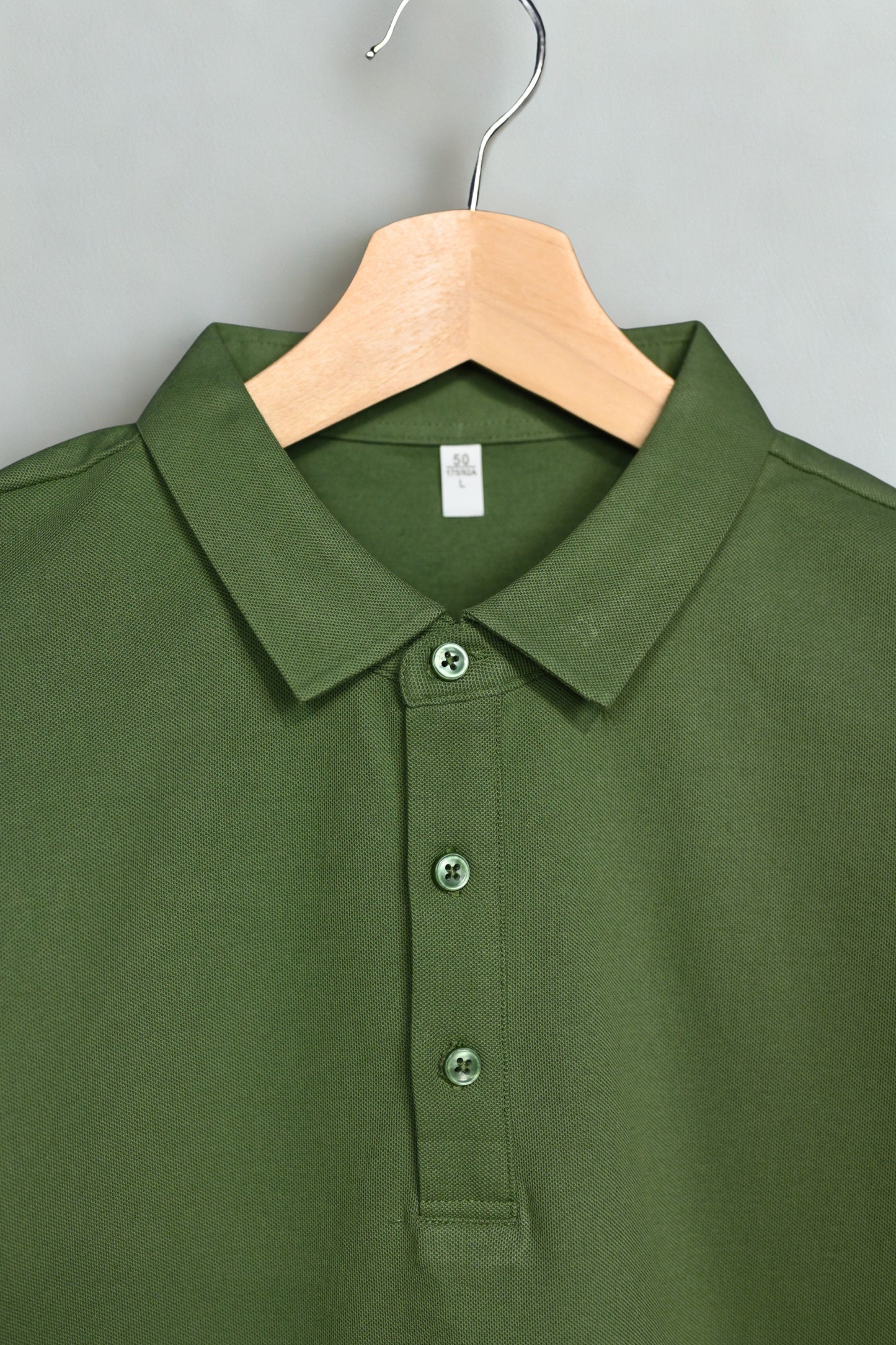 Slim Fit Summer Polo – Cotton Blend! Olive Green