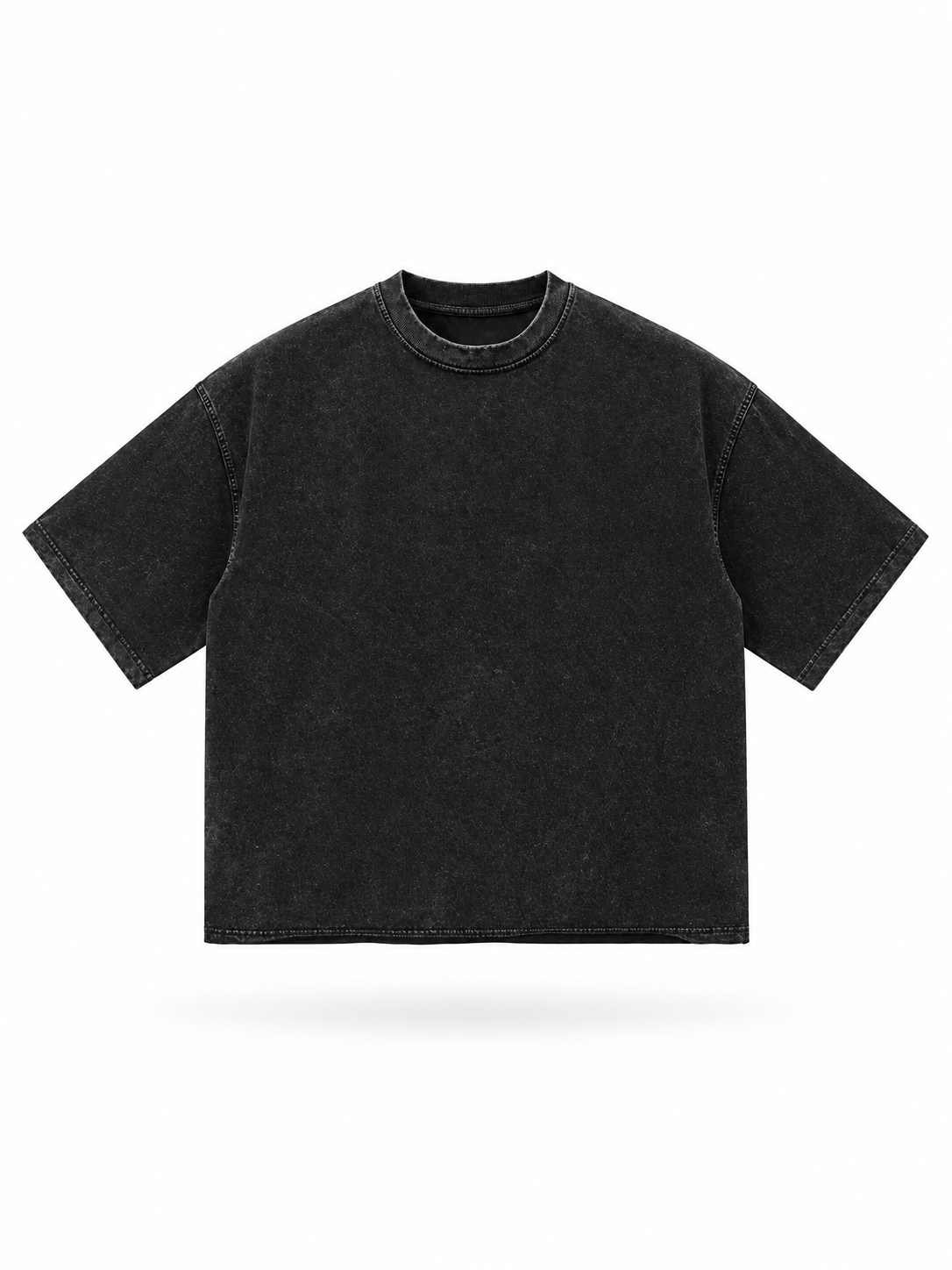 Essential Acid-Wash Oversized Baggy T-Shirt – Vintage Black