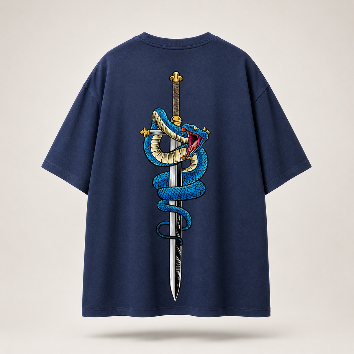 Venom Blade Cotton Tee — Navy