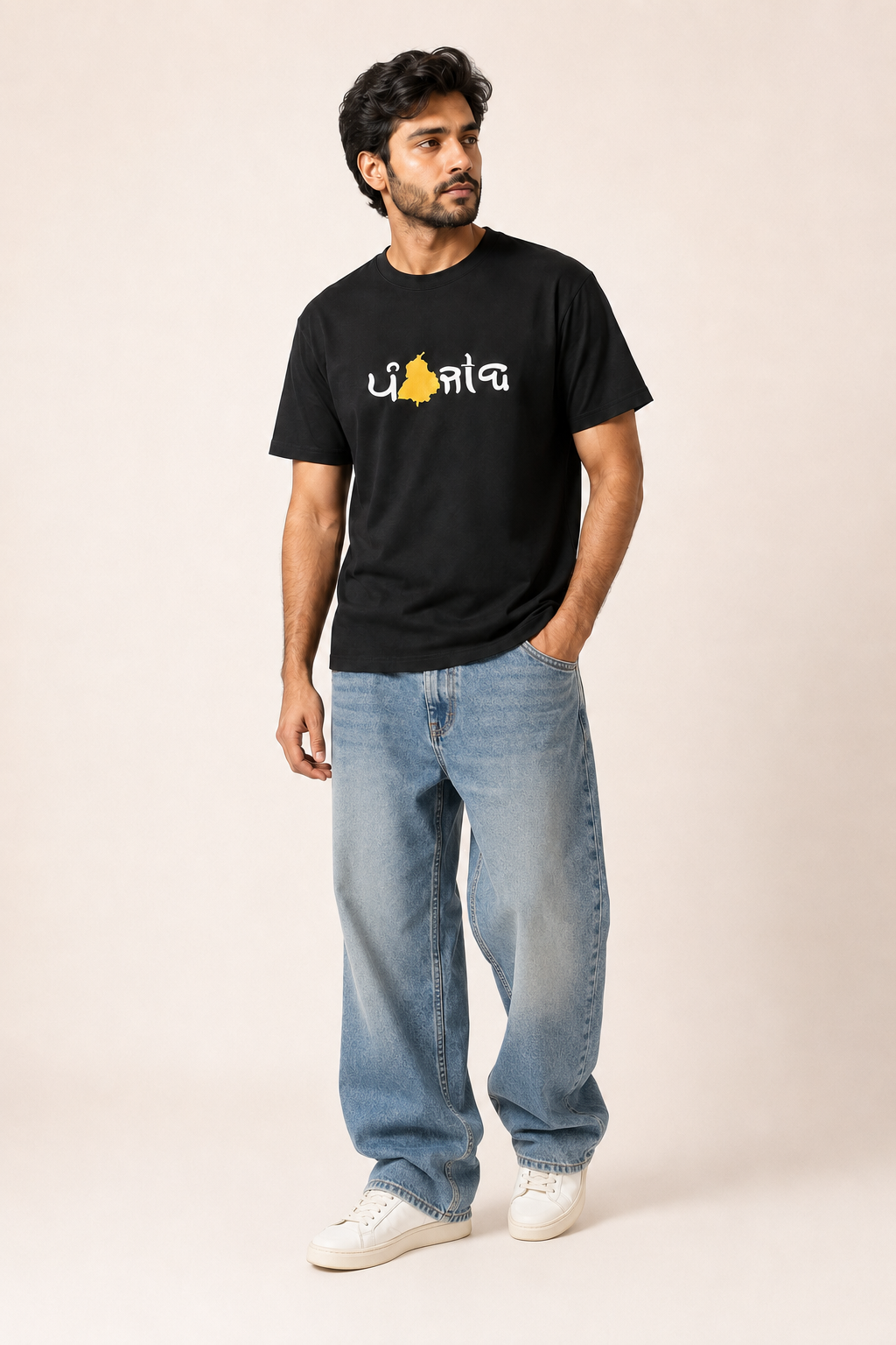 Premium Punjab Punjabi Graphic T-Shirt – Black Tailored Fit Unisex Tee