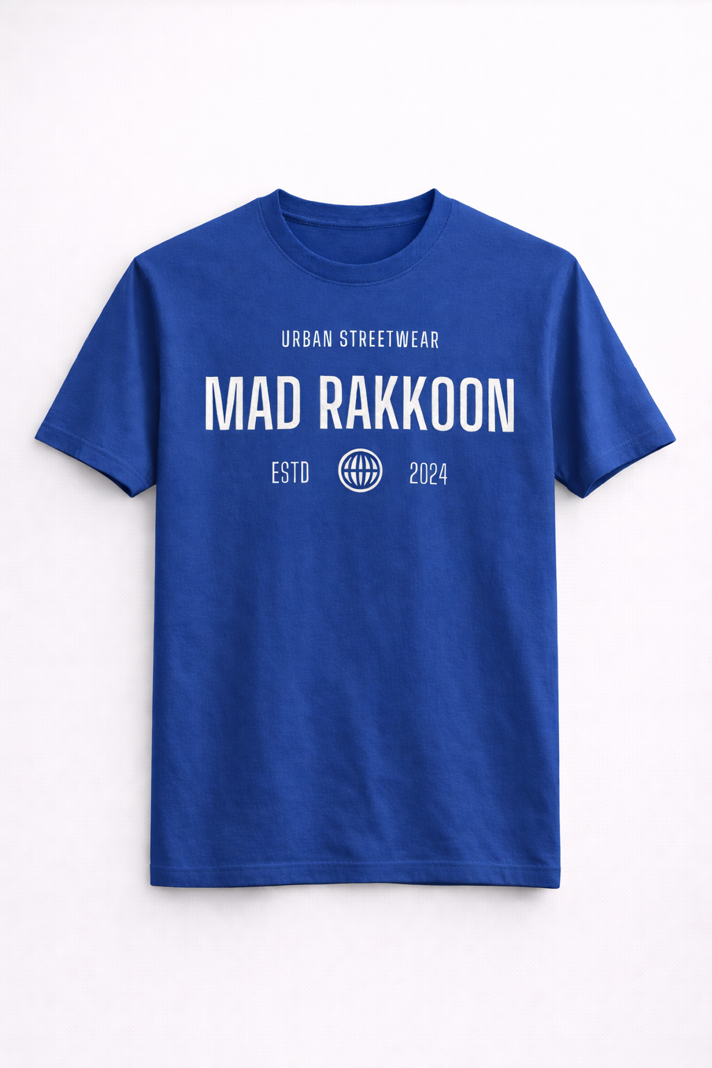 Mad Rakkoon Urban Streetwear Logo T-Shirt – Minimal Cotton Tee for Men