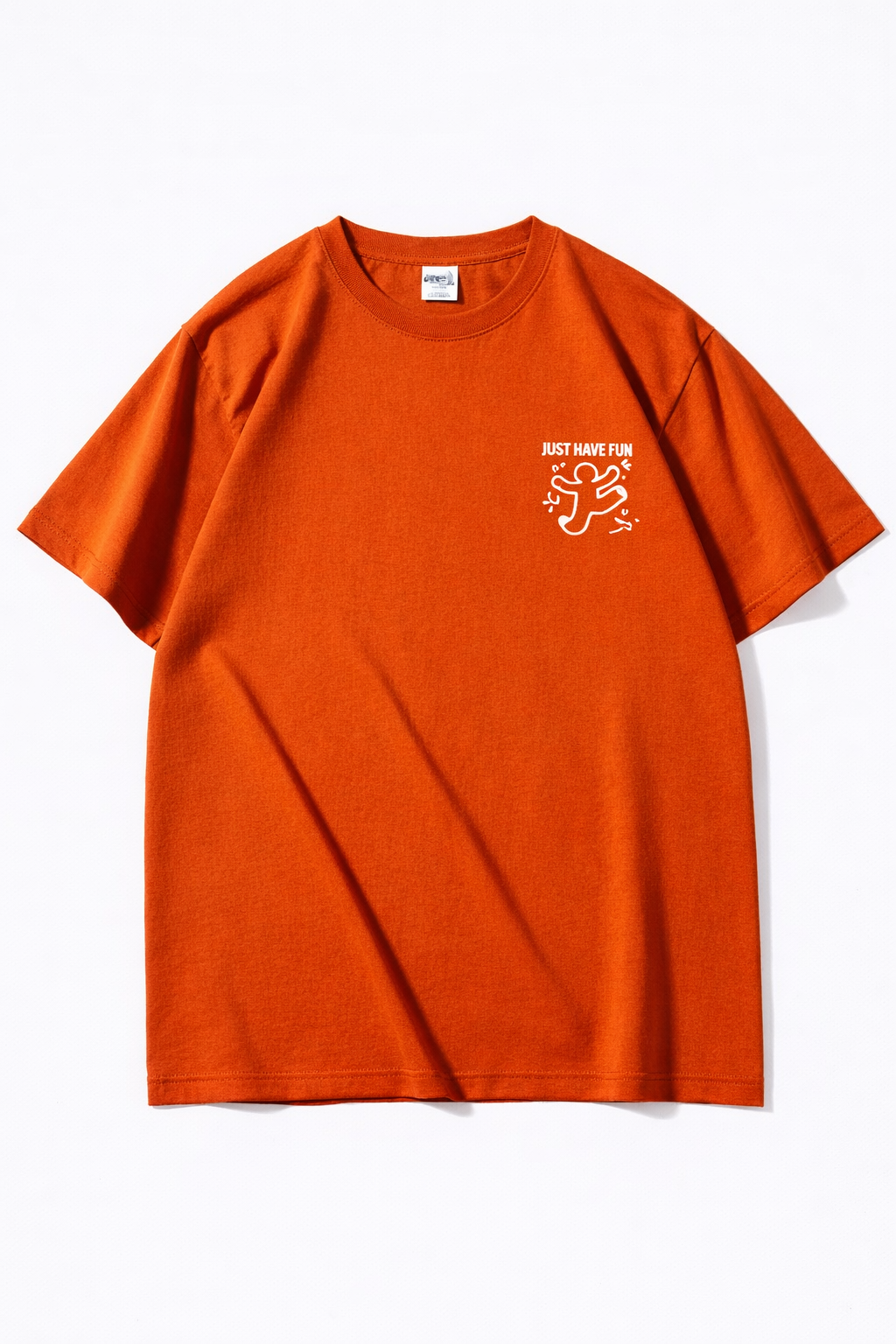 Mad Rakkoon “Just Have Fun” Oversized T-Shirt – 240 GSM Heavyweight Cotton | Premium Relaxed Fit Back Print Tee