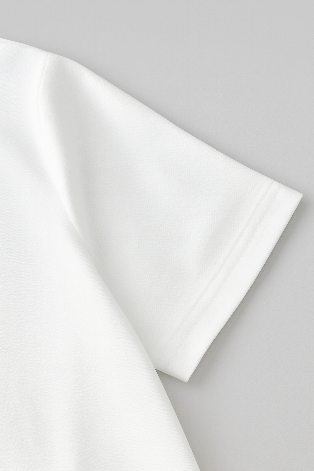 White fabric on a gray background