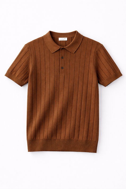 Premium Knit Polo Coffee Color T shirt
