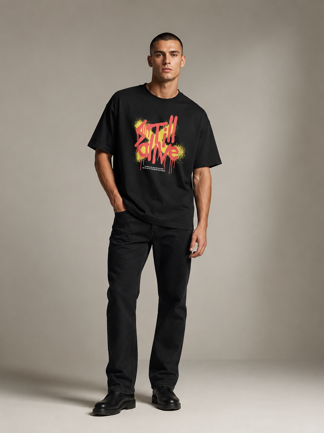 Still Alive Graffiti Graphic T-Shirt