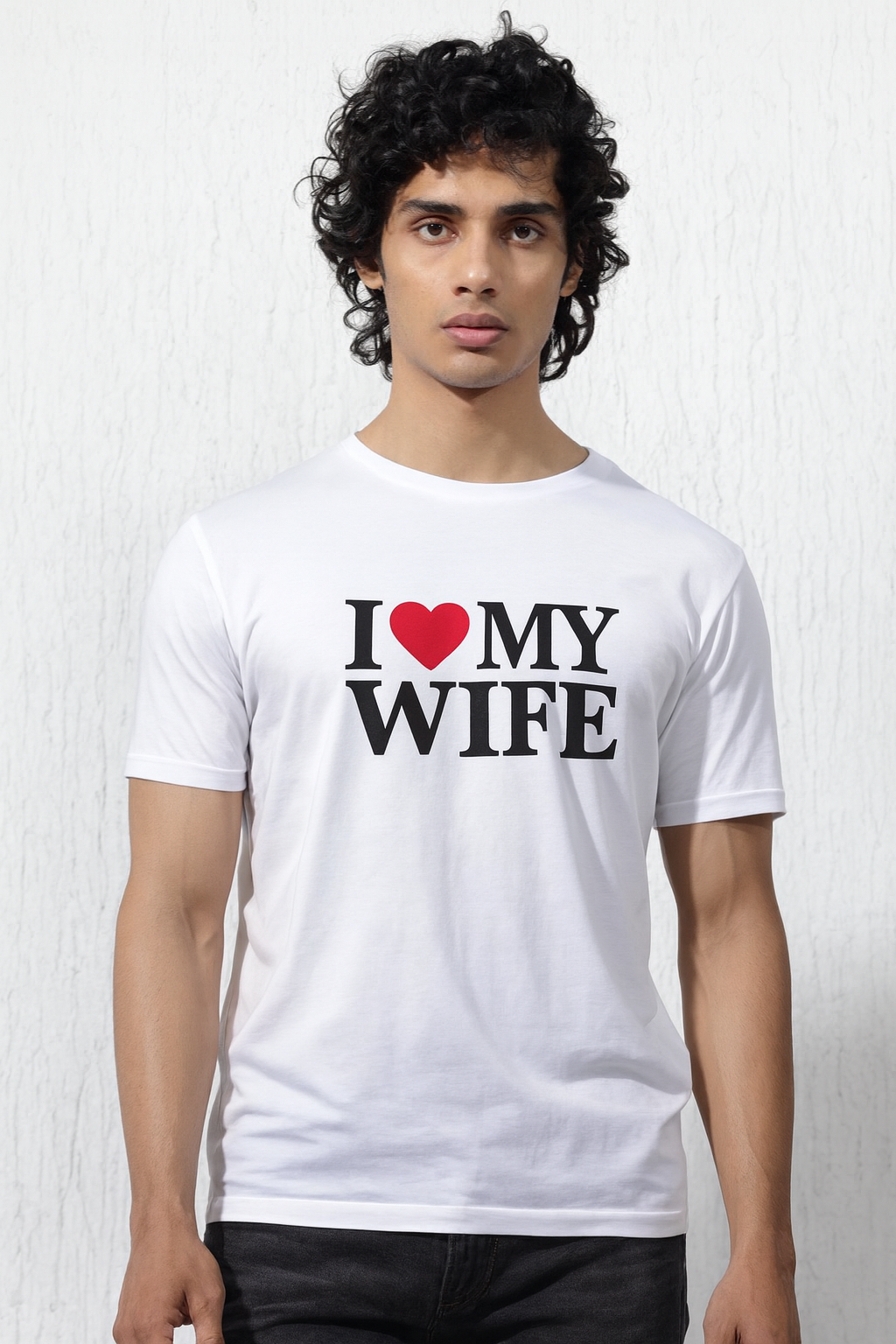 I ❤️ My Wife White T-Shirt – Designed in BC by Mad Rakkoon (Proudly Canadian)