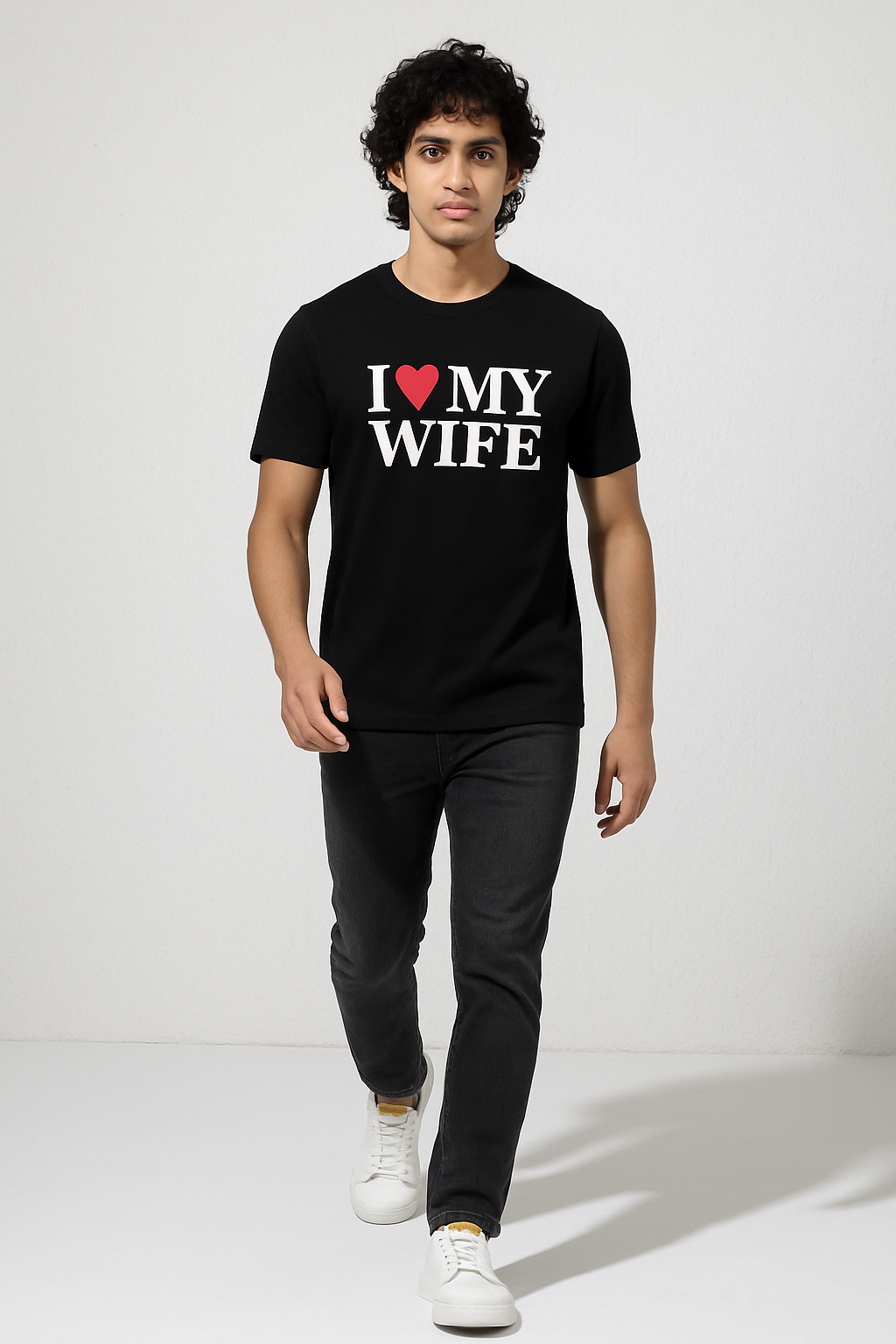 I ❤️ My Wife Premium Black T-Shirt – Designed in BC by Mad Rakkoon (Proudly Canadian)
