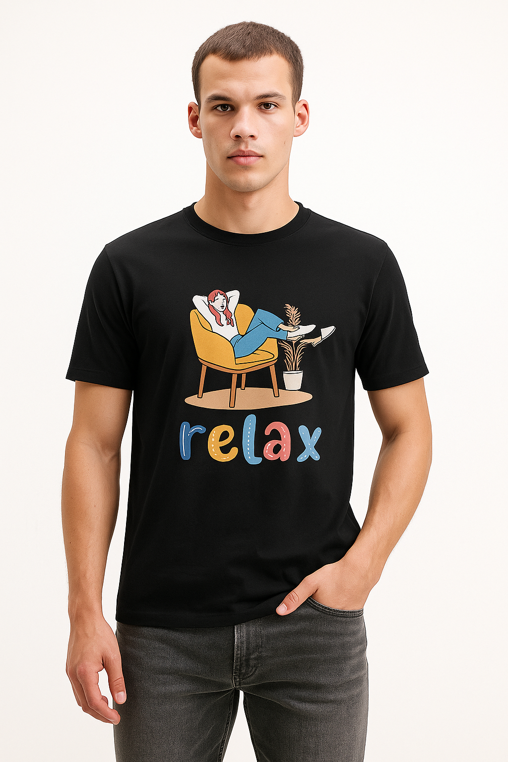 RELAX Graphic Tee – Premium Comfort T-Shirt for Everyday Wear