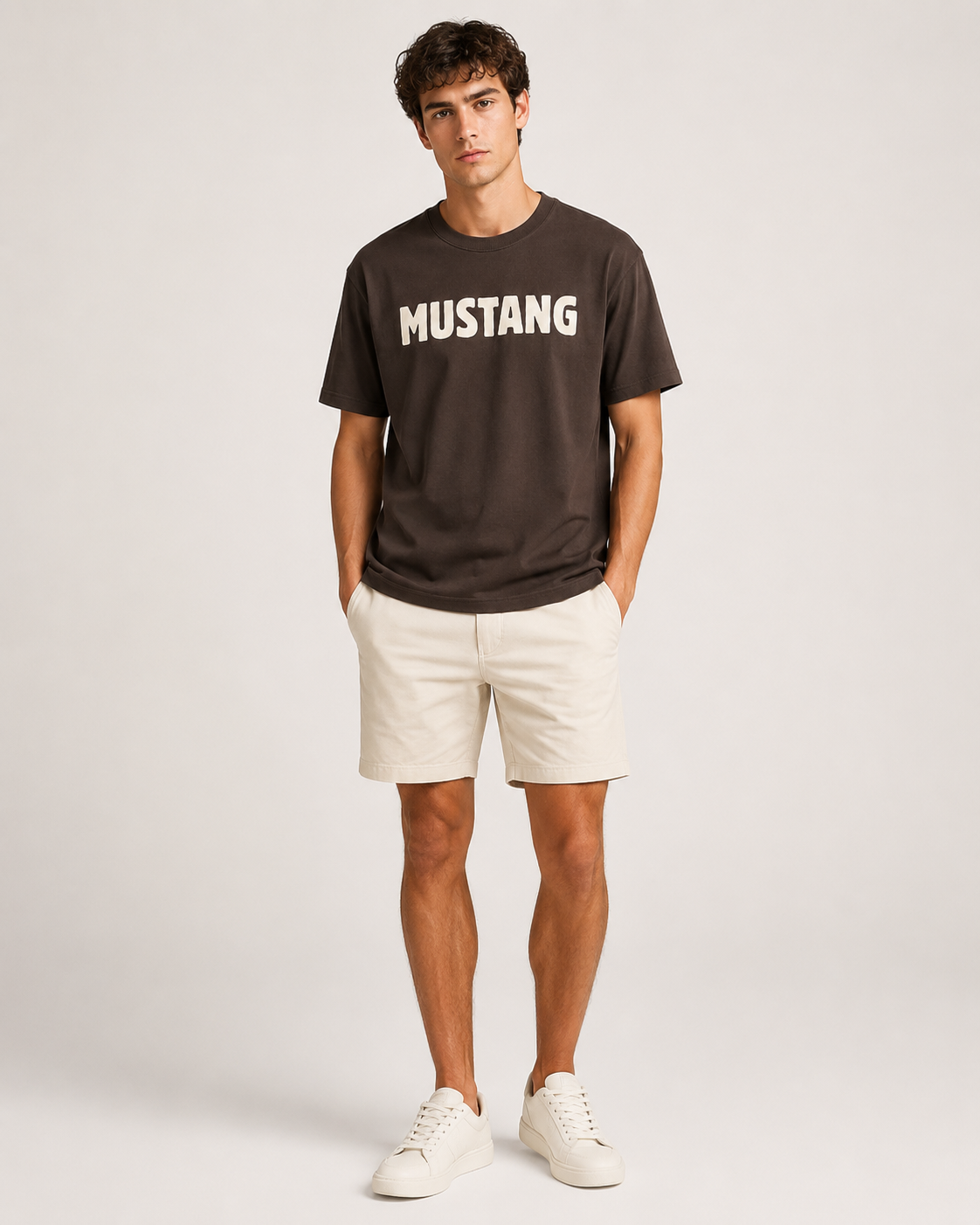 Mustang Horse Graphic T-Shirt – Dark Brown