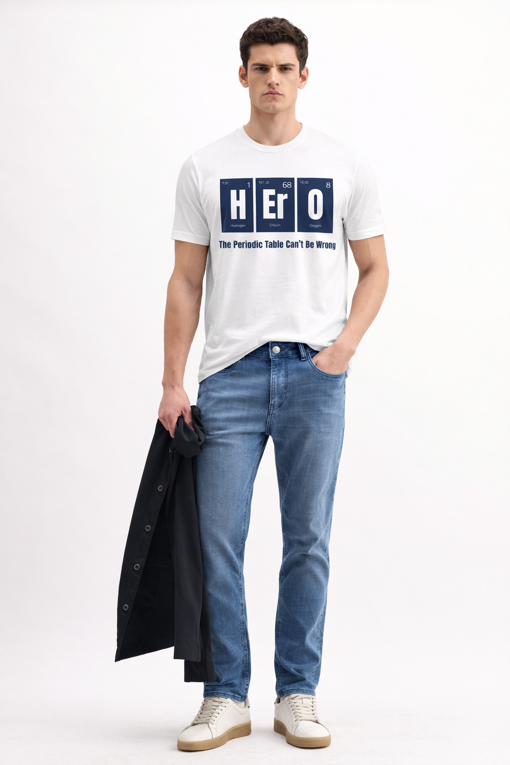HERO Periodic Table Graphic T-Shirt – Science Humor Cotton Tee for Men