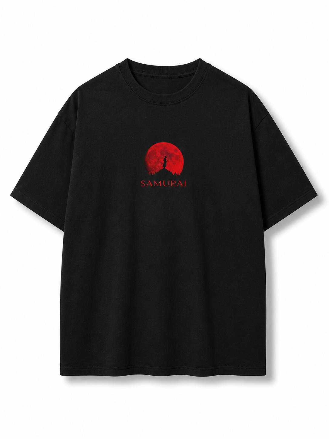 Samurai Blood Moon Oversized T-Shirt