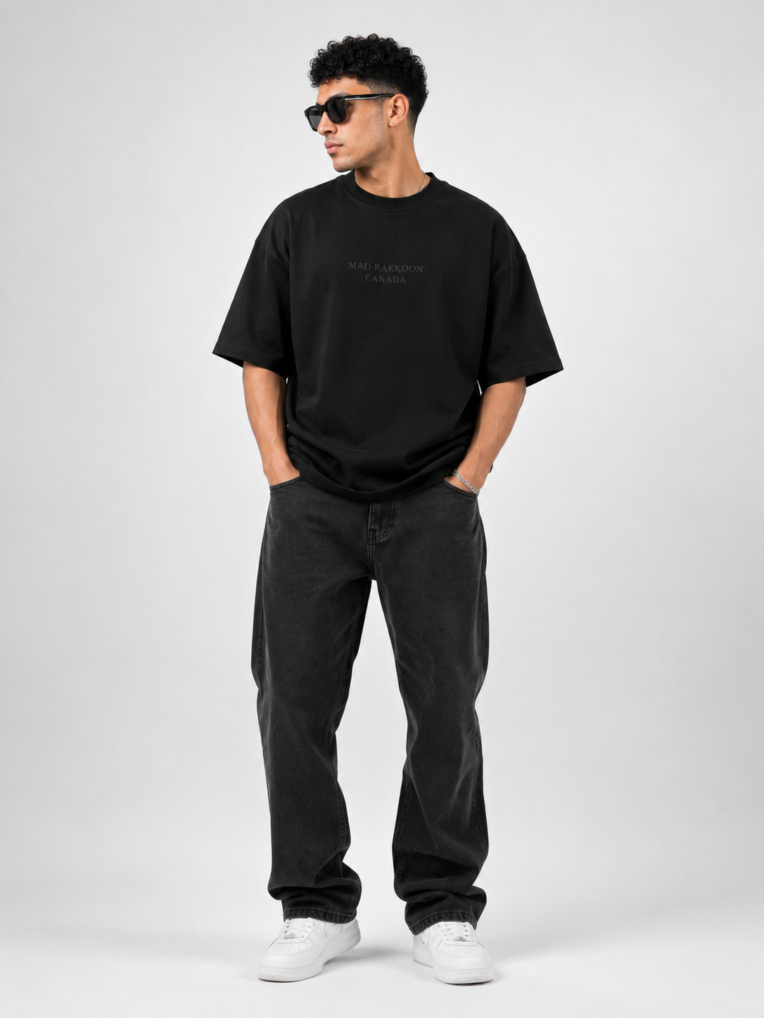 ME VS ME Black Cotton T Shirt