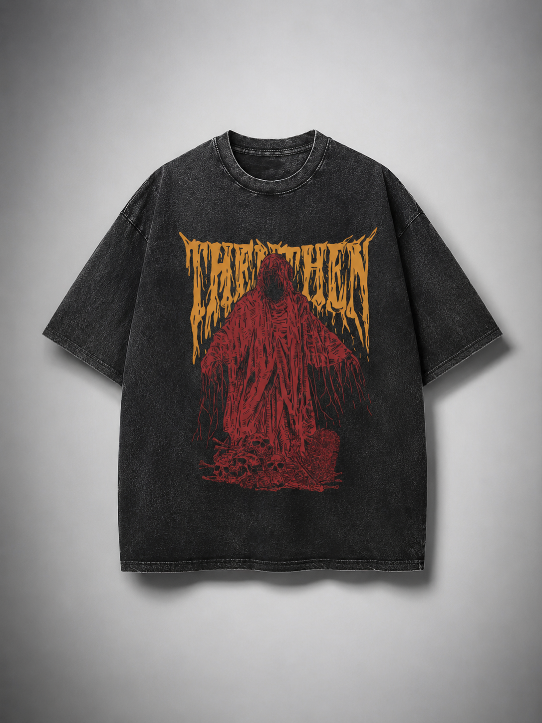Reaper Acid Wash Graphic T-Shirt