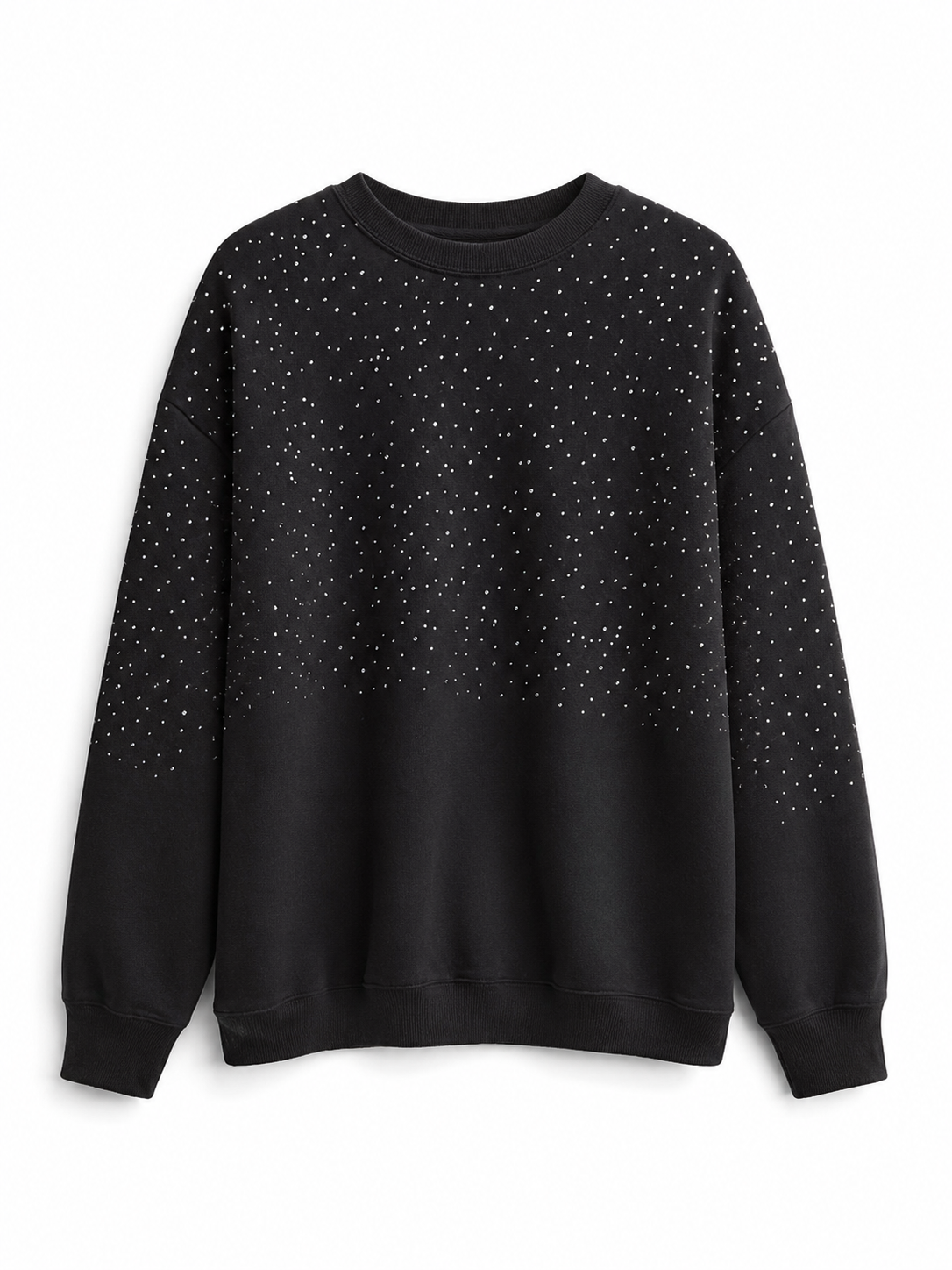 Midnight Crystal Embellished Sweatshirt – Designer Collection