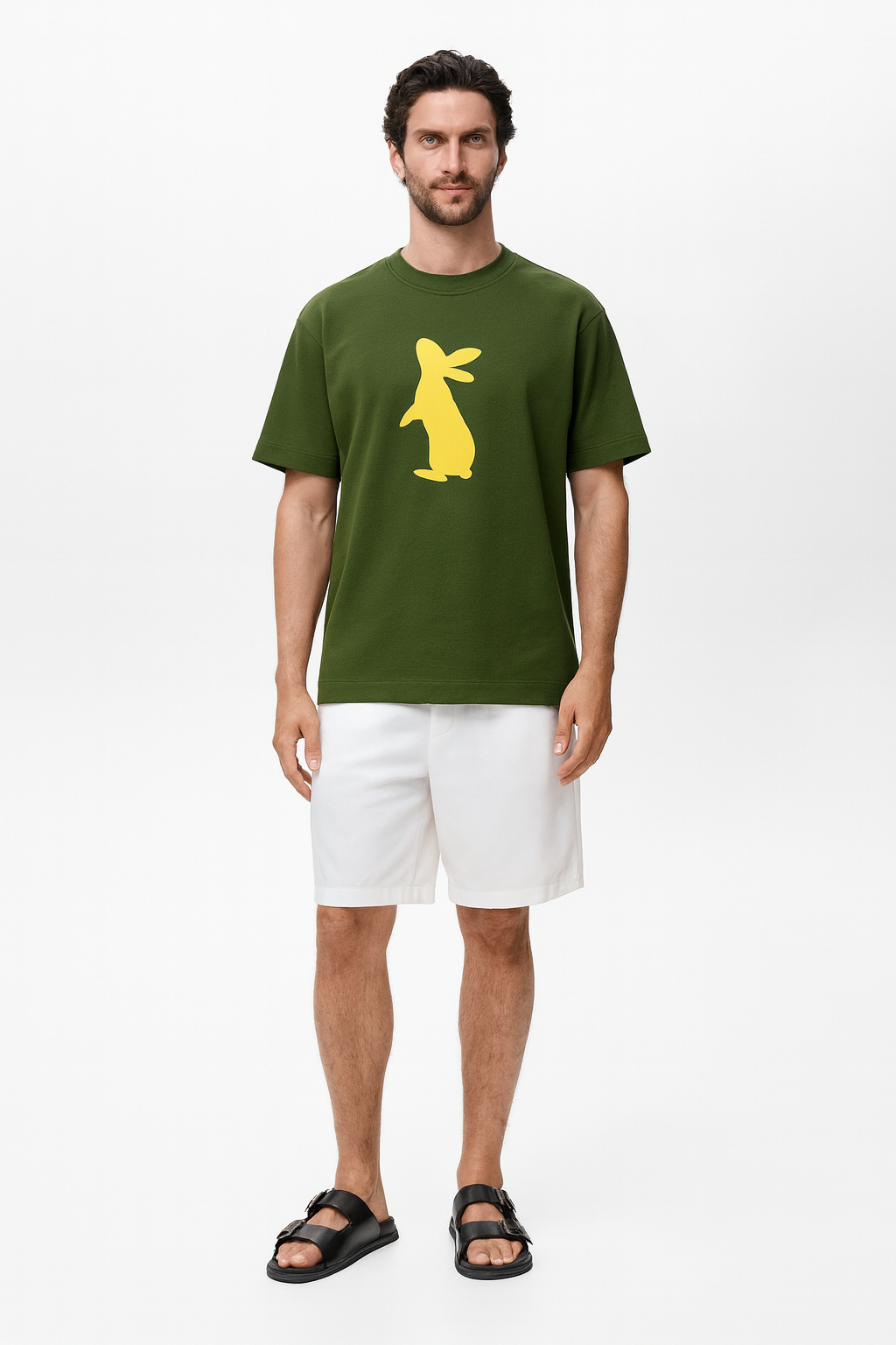 Golden Bunny Forest Tee – Premium Cotton