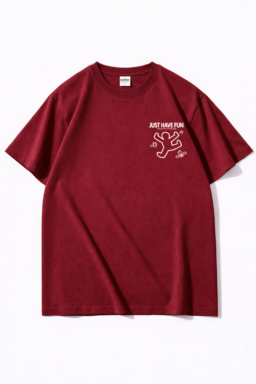 Mad Rakkoon “Just Have Fun” Oversized T-Shirt – 240 GSM Heavyweight Cotton | Premium Relaxed Fit Back Print Tee