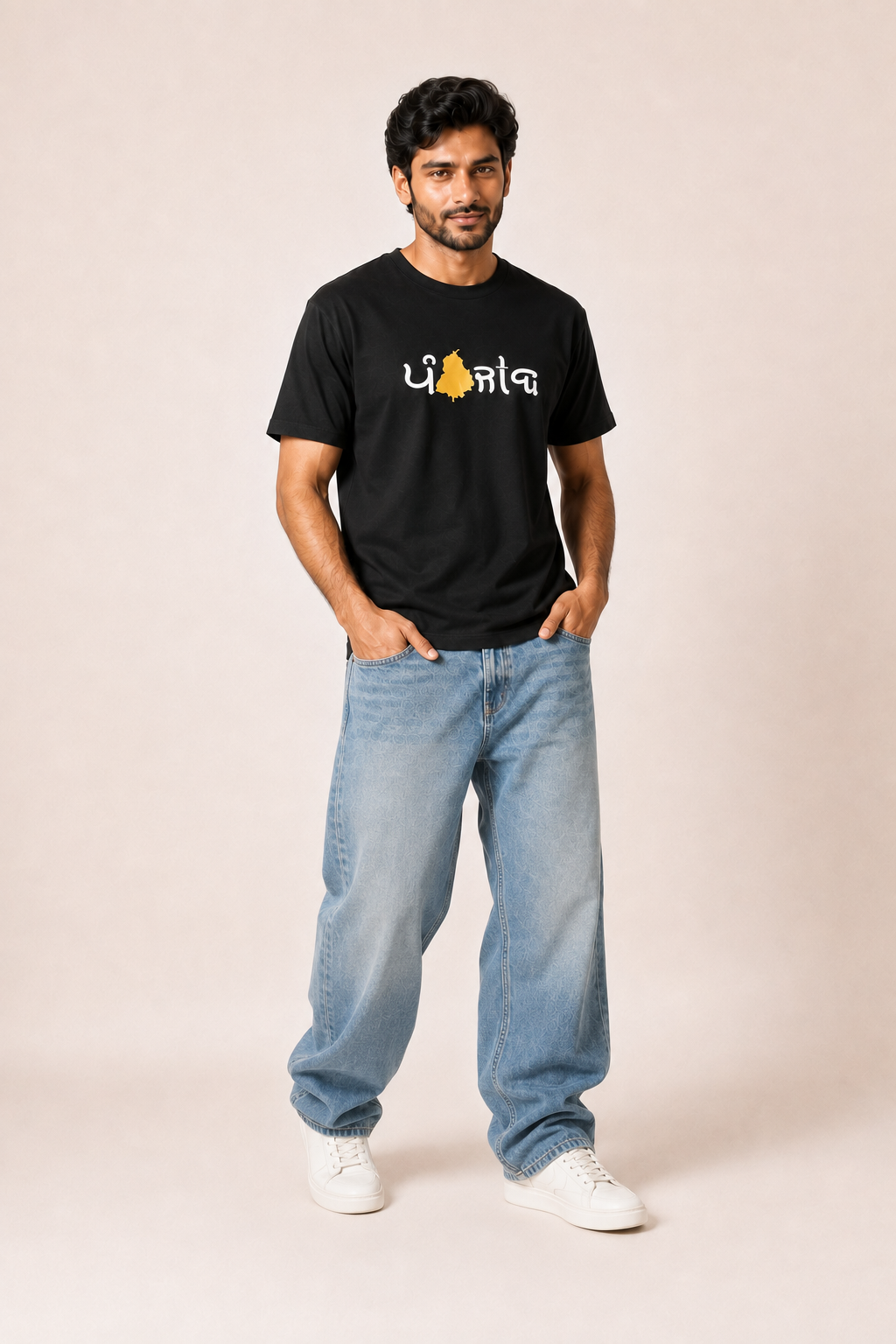Premium Punjab Punjabi Graphic T-Shirt – Black Tailored Fit Unisex Tee