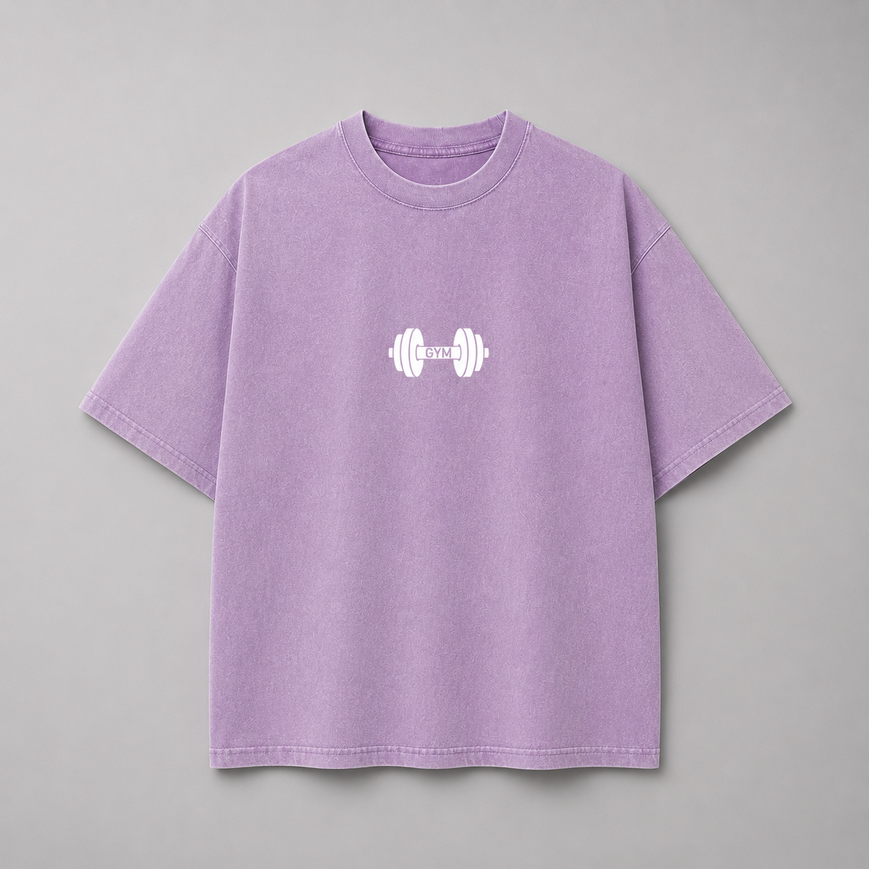 Purple Gym Acid Wash Oversized T-Shirt