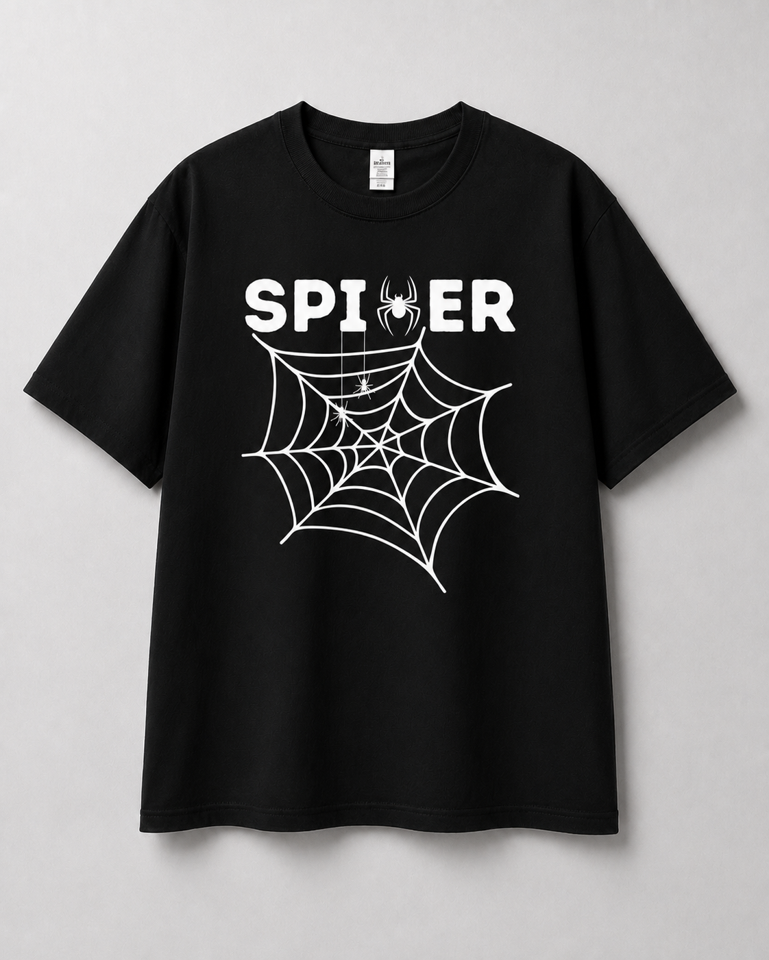 Black Graphic Cotton T shirt