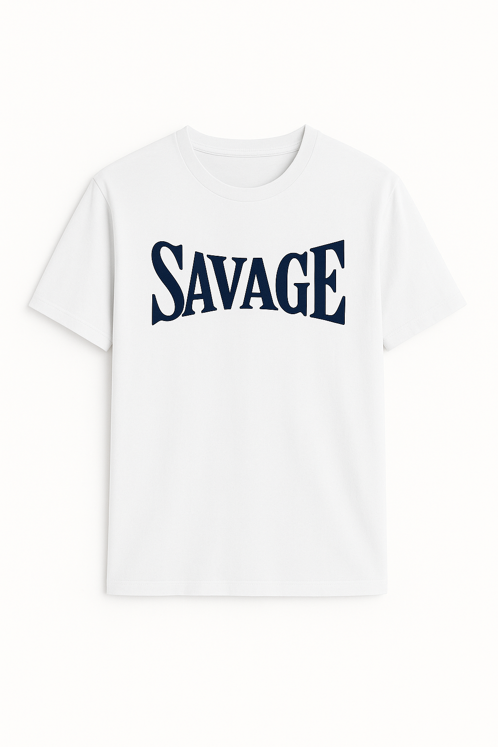 Savage Minimalist White Graphic Tee – Premium Cotton Streetwear T-Shirt