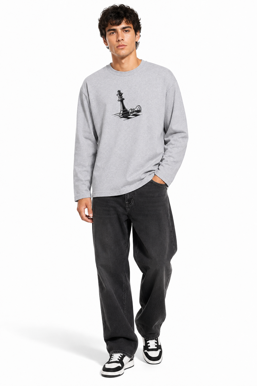Checkmate Chess Graphic 240 GSM Long-Sleeve T-Shirt – Unisex
