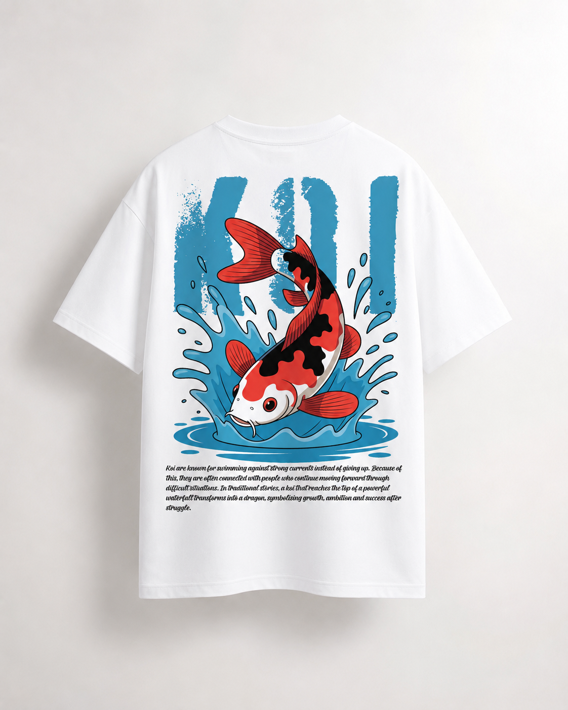 Against the Current Koi Graphic T-Shirt – White
