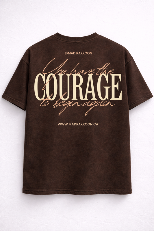Courage Oversized T-Shirt (2-Pack) – 240 GSM Heavyweight Cotton | Minimal Front, Statement Back