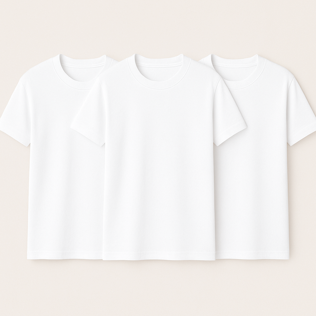 Pure White Essential T-Shirt Set (Pack of 3) – Mad Rakkoon Basics