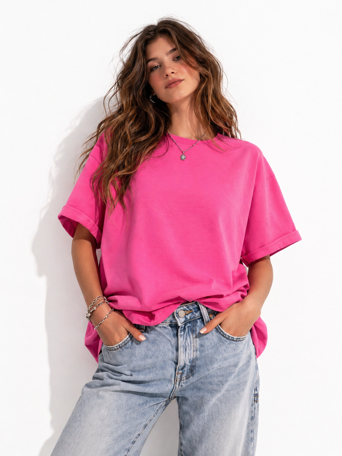 Acid Wash  Oversized T-Shirt 100% Pure Cotton – 240 GSM Heavyweight Relaxed Fit