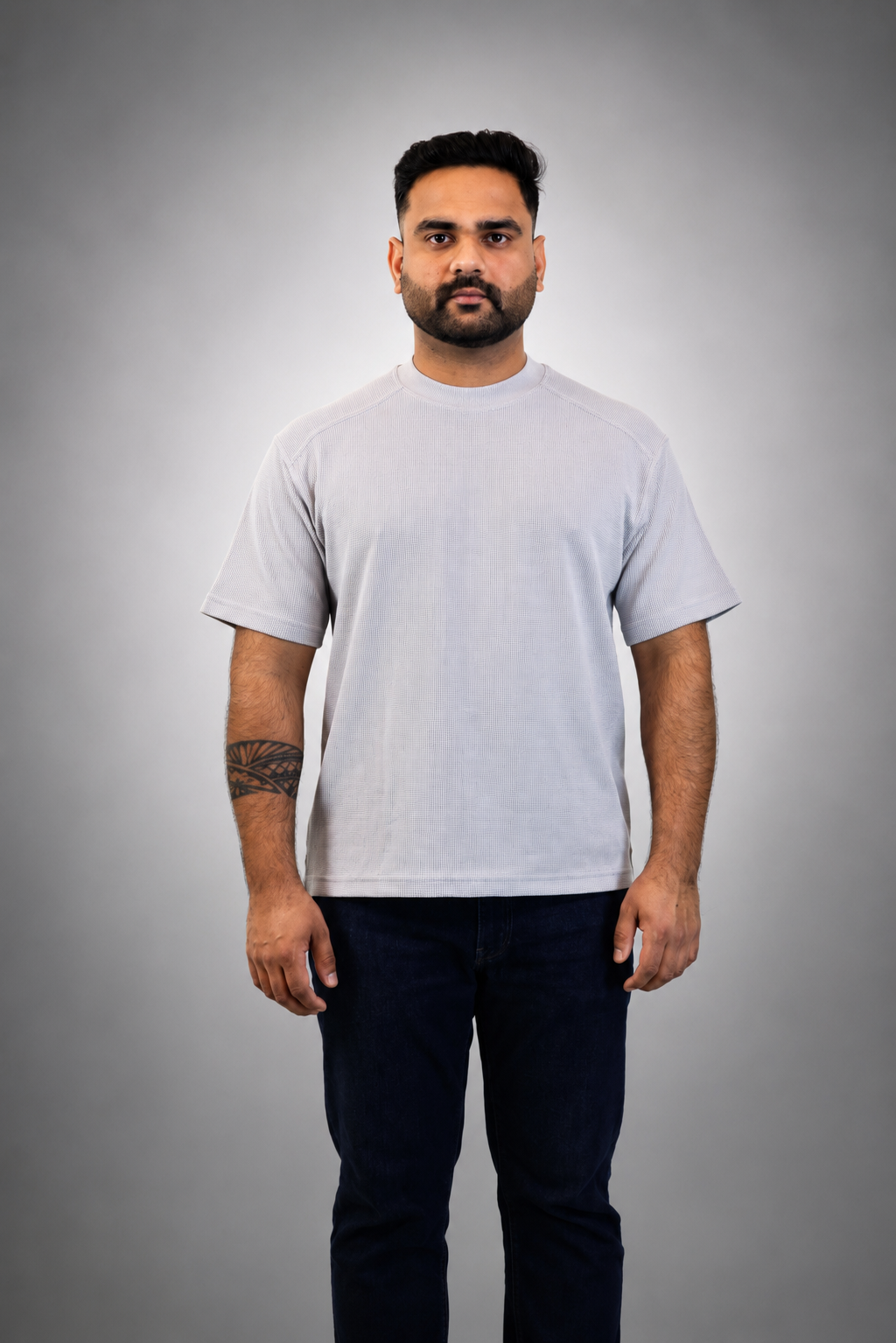 Grey Waffle T shirt