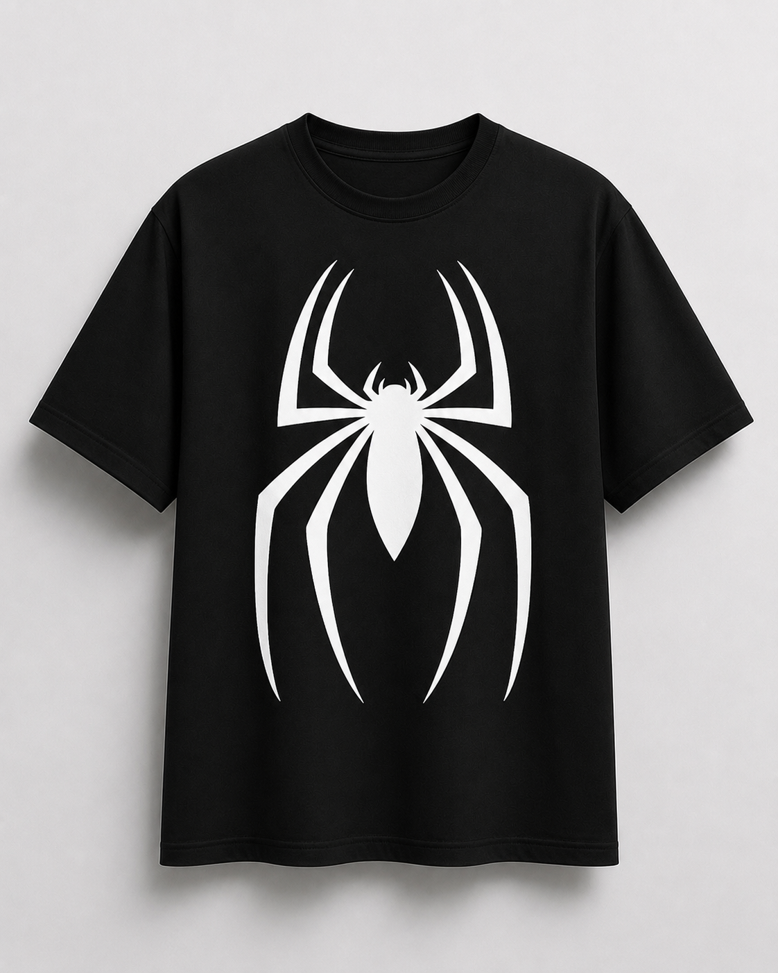 Luminous Spider Glow-in-the-Dark T-Shirt – Black Relaxed Fit