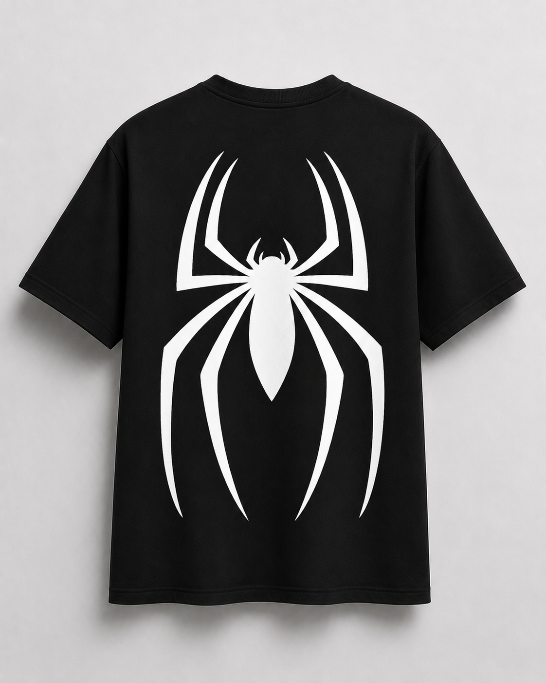 Luminous Spider Glow-in-the-Dark T-Shirt – Black Relaxed Fit
