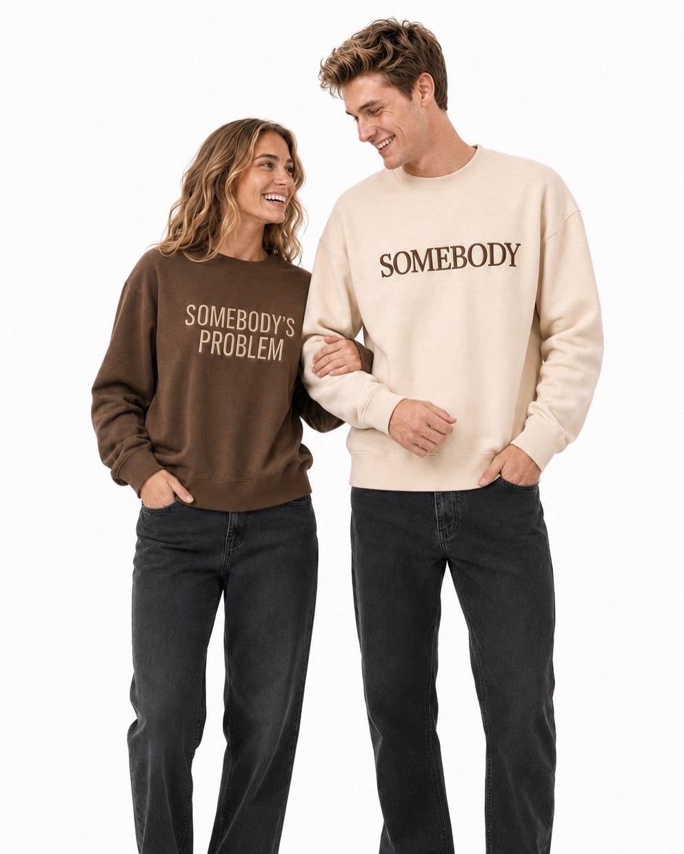 The Somebody | Couple Embroidery Sweatshirt