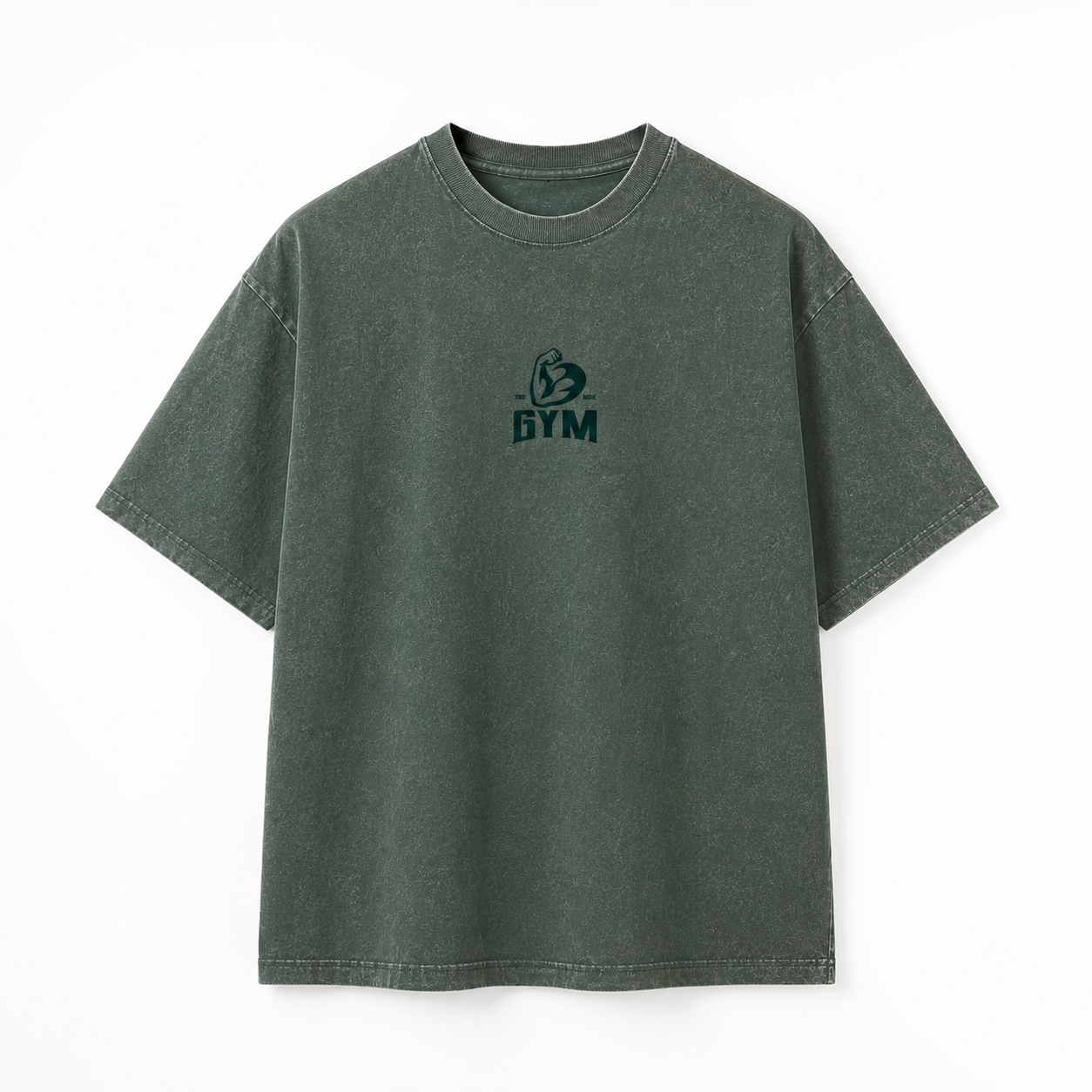 Gym Strength Acid Wash Oversized T-Shirt