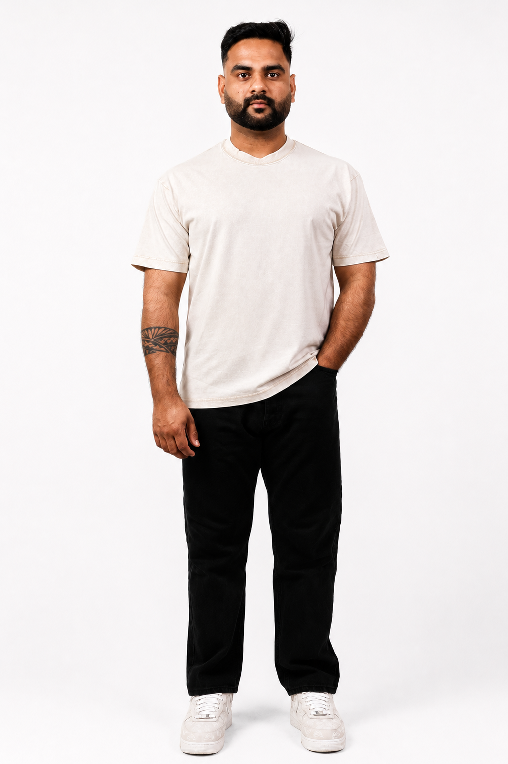 Biege Cotton Oversized T shirt
