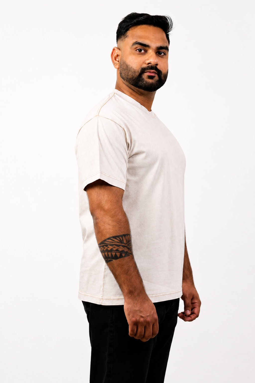 Biege Cotton Oversized T shirt