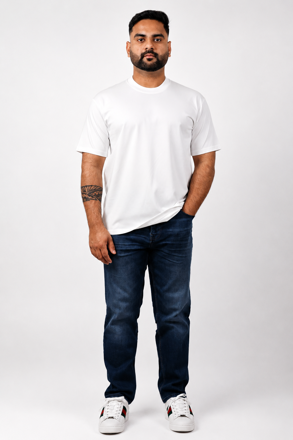 Pure White Cotton T shirt