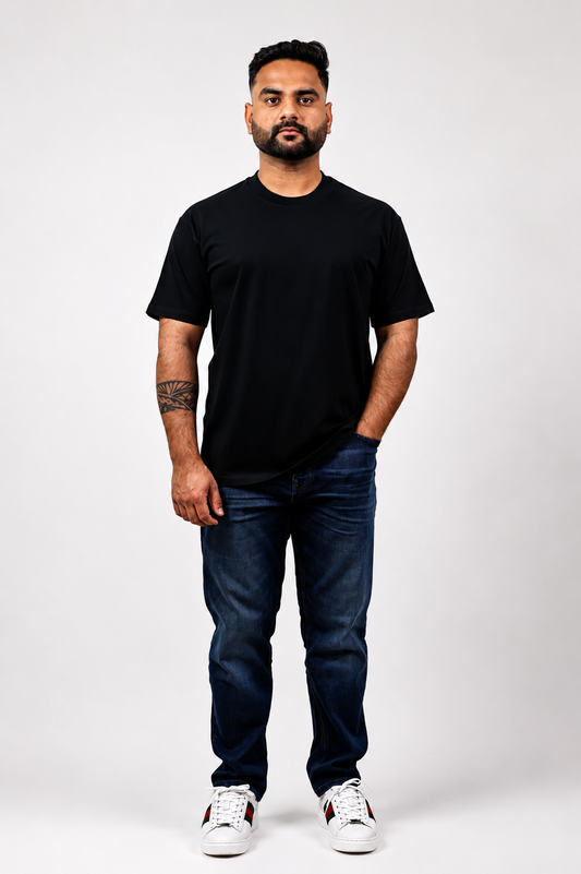 Black Cotton T shirt