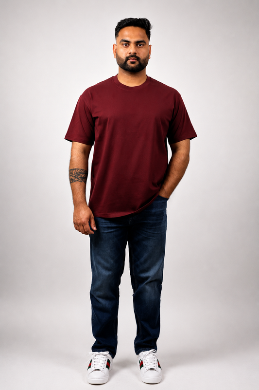 Maroon Color Cotton T shirt