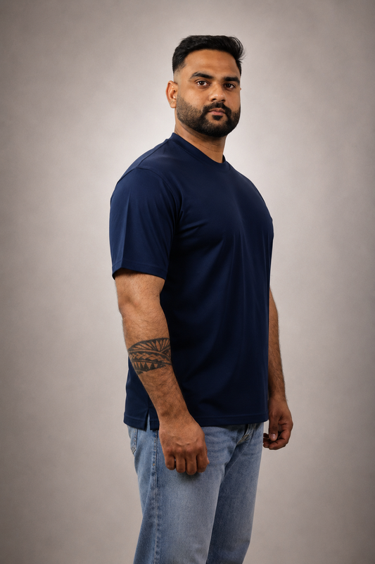 Navy Blue Cotton T shirt